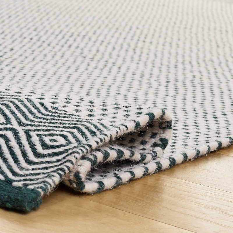 Kilim 855 Hand Woven 60% Cotton; 40% Wool Geometric Shapes Rug, Rectangle 5' x 8'