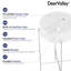 Lavabo console 18,31 po avec trou pour robinet, lavabo de salle de bain avec trop-plein, lavabo blanc-104737973
