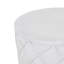 Table d'appoint antique en béton blanc avec corde nautique - 15,03 po x 17,72 po prête à être utilisée