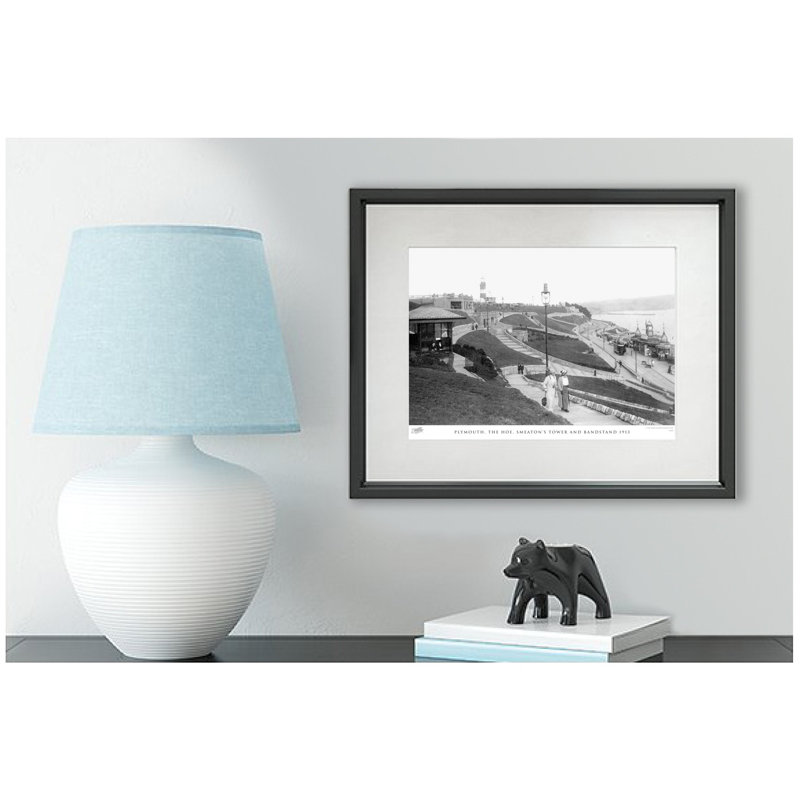 Plymouth, The Hoe, Smeaton's Tower And Bandstand 1913 by Francis Frith - Single Picture Frame Print