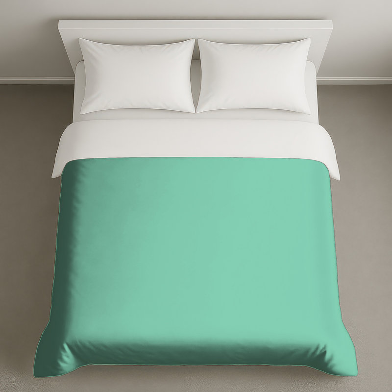 Solid Mint Background Duvet Covers, Queen