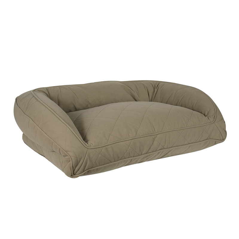 Lit pour chien matelassé en microfibre, Sauge, Grand (l 48 po x P 36 po x H 14,5 po)