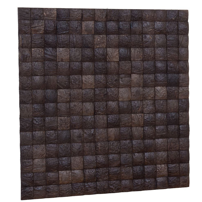 Carreau de style bois de coco 17 po x 17 po Kelapa