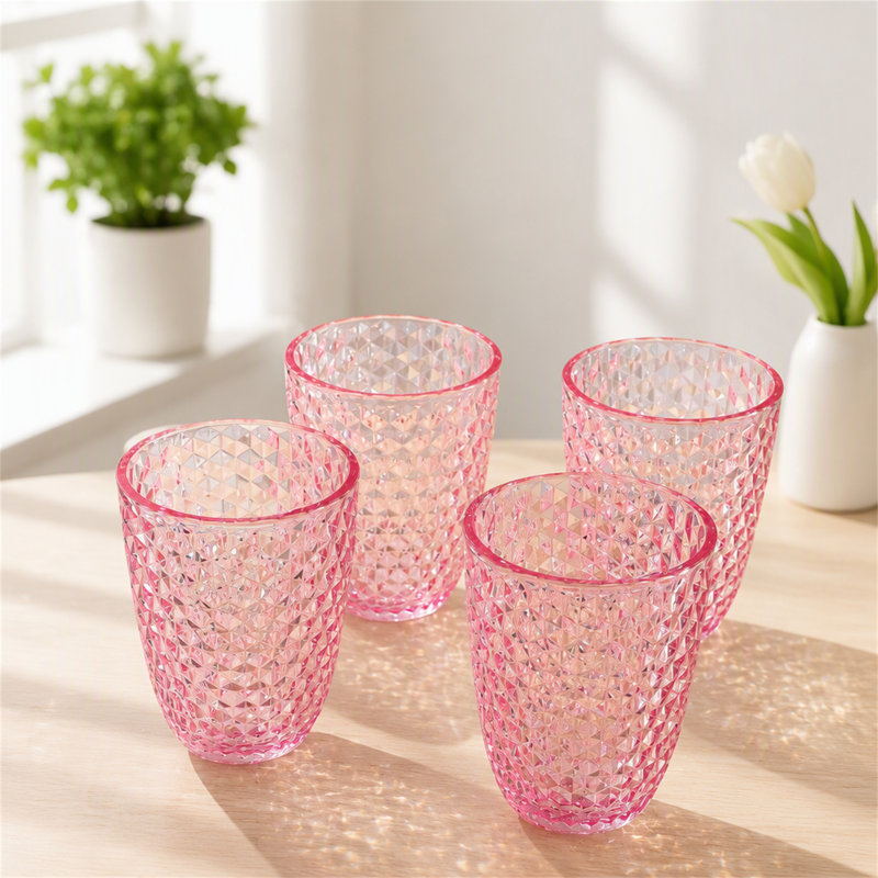 Ensemble de 4 verres à boire en acrylique (35 cl)