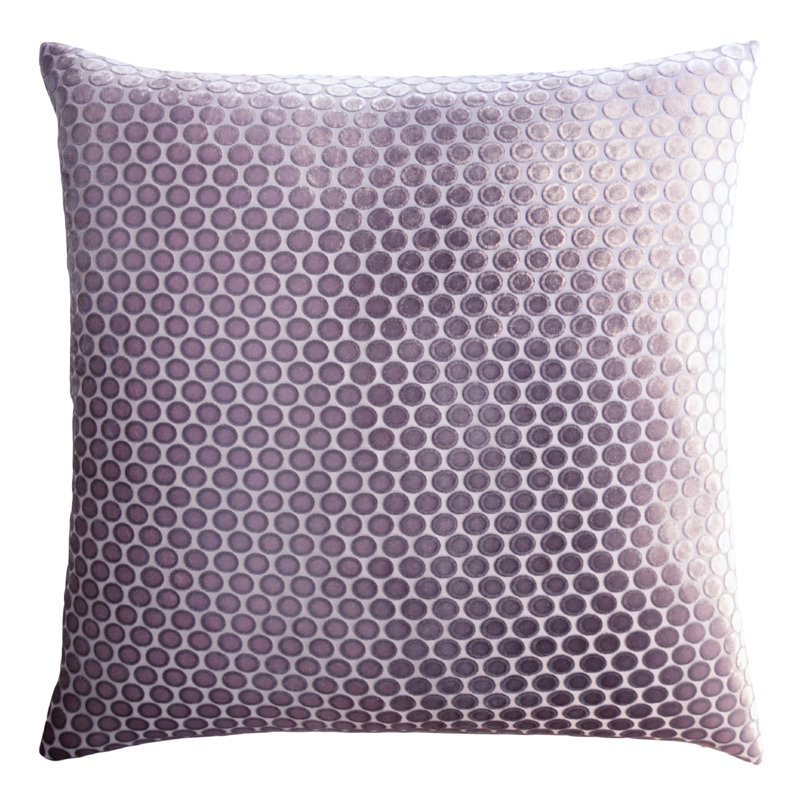 Dots Square Velvet Pillow Cover & Insert, 20"H x 20"W, Thistle