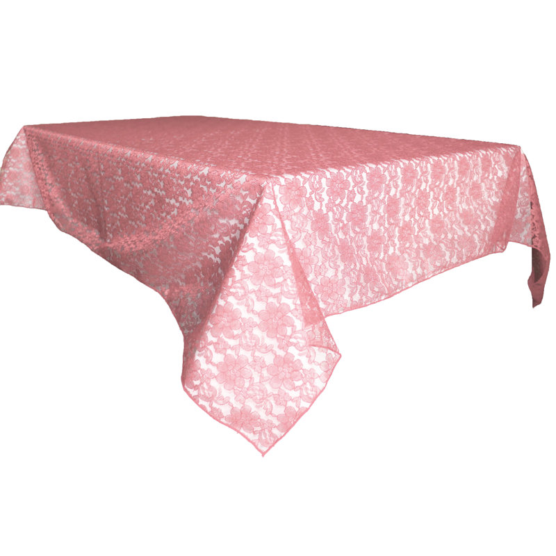Floral Lace Overlay, 84" x 58", Mauve