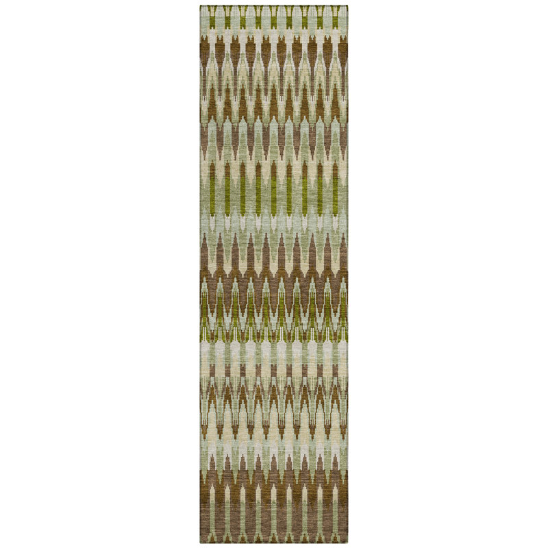 Washable Abstract Indoor / Outdoor Rug, Runner 2'3" x 7'6"