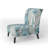 Great Wave Inspiration - Coastal Pattern Upholstered Slipper Chair