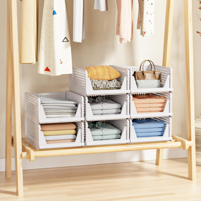 5-pack Stackable Closet Organizer Bins