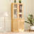 71" H X 47.3" W Bookcase Cabinet With Glass Doors & Open Shelves, 3-Tier Modern Bookshelf With 3 Large Drawers(A+B)
