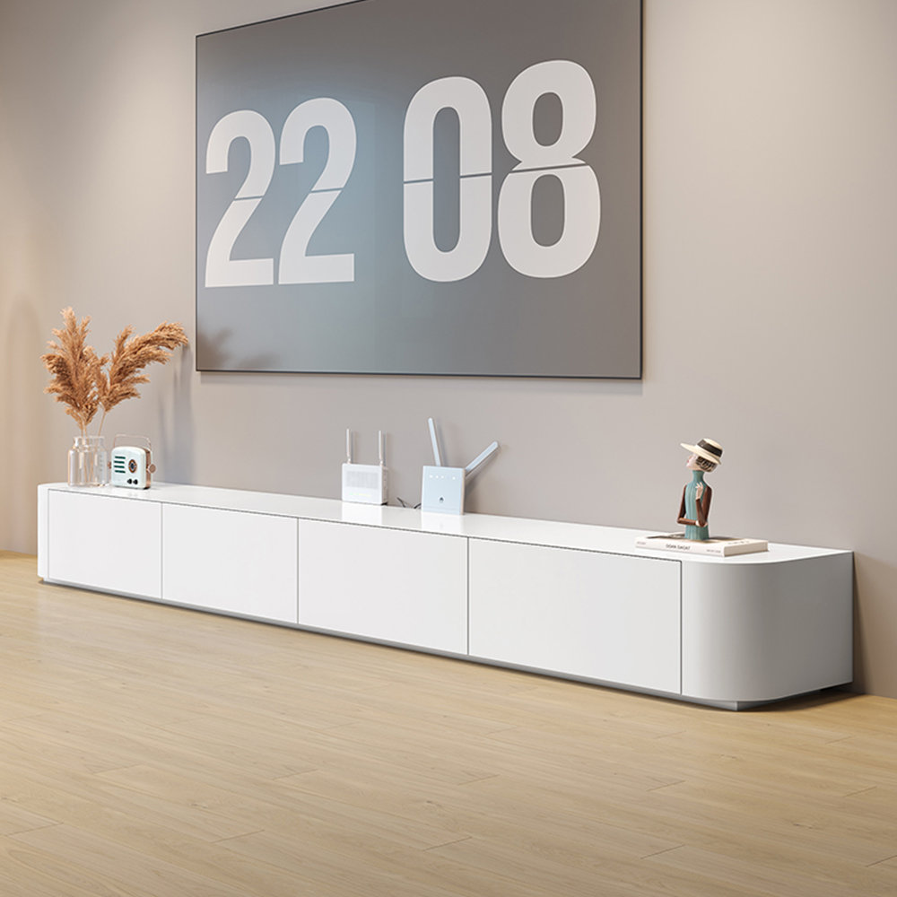 Aurora Craft Modern Minimalist TV Stand Coffee Table Set 118.11'' Media