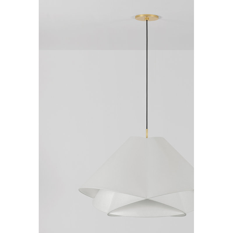 Troy Lighting Edna 1 Light Pendant in Vintage Gold Leaf, 144" H x 34.5" W x 34.5" D, 25 W
