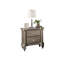 Table de chevet à finition argent antique / champagne avec rangement, mobilier de table de chevet | Idée de cadeau