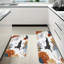 Tapis de cuisine à motif de chats Boho, bleu orange, 2 pièces