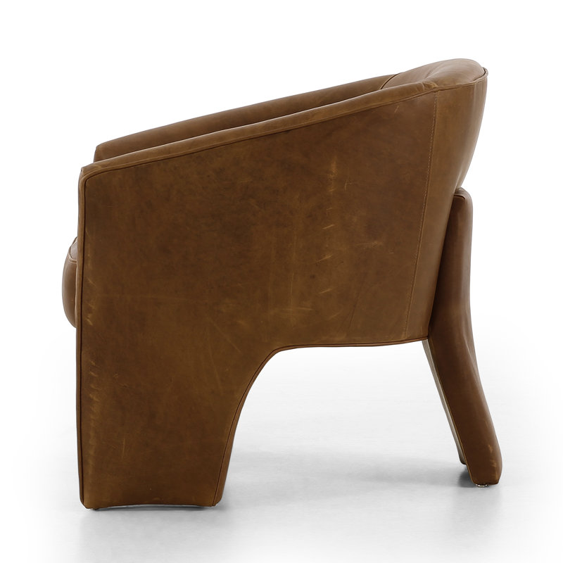 Brayson Upholstered Barrel Chair, Heirloom Sienna