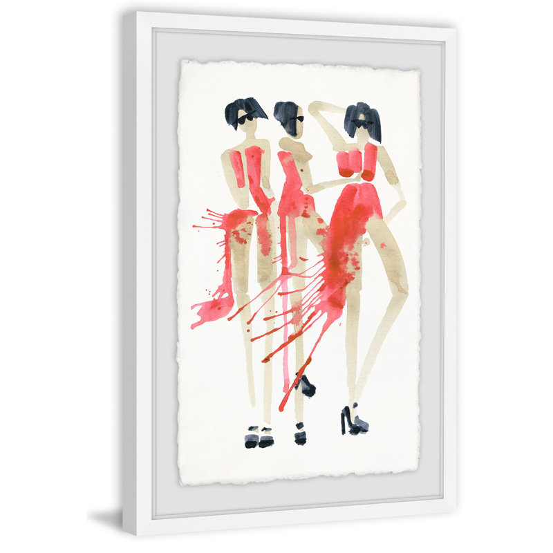 «Vogue Rouge II», reproduction encadrée, H 18 po x l 12 po x P 1,5 po