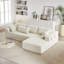 Ensemble de canapé modulaire en chenille moderne modulaire en chenille, ensemble de canapé modulaire en L de 108 po avec 6 coussins, canapé-lit combiné gratuit pour le salon, la chambre à coucher (méridienne droite)-216429324