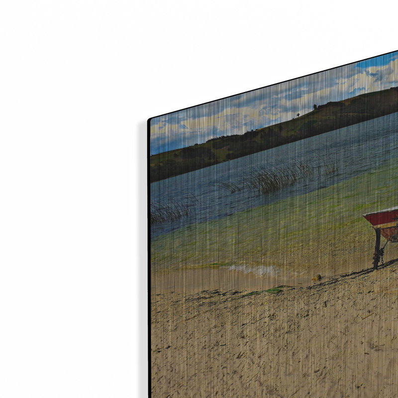  «Beached Boat» par Dante Plata, art mural en métal, 24 po x 16 po, H 16 po x l 24 po