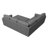 Hoelscher L-shaped Sleeper Sectional Upholstered Sofa Bed With Storage Space Polyester Dark Gray-122510075