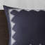 Courtepointe en coton bleu marine pour très grand / très grand lit - 3 pièces, imprimé cassé, revers uni, taies décoratives avec passepoil, 2 pièces assorties-130666323