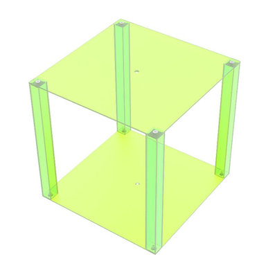 Green Plexiglass Acrylic Cube Display Case