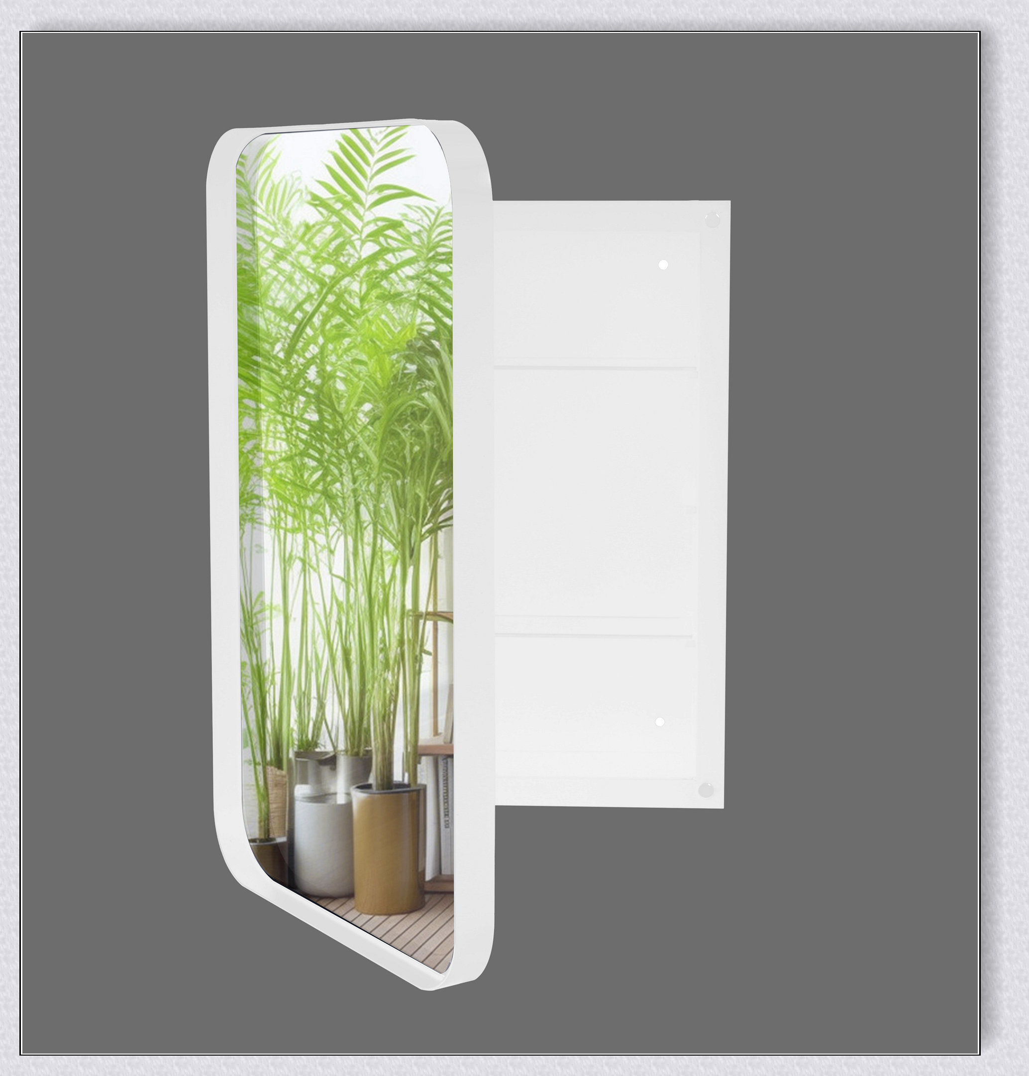 Latitude Run® 16X24 Inch Recessed Metal Framed Medicine Cabinet With ...