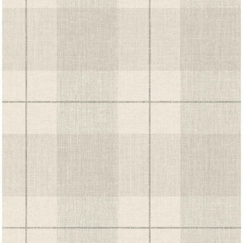 Papier peint préencollé à carreaux gravés neutres, Neutral