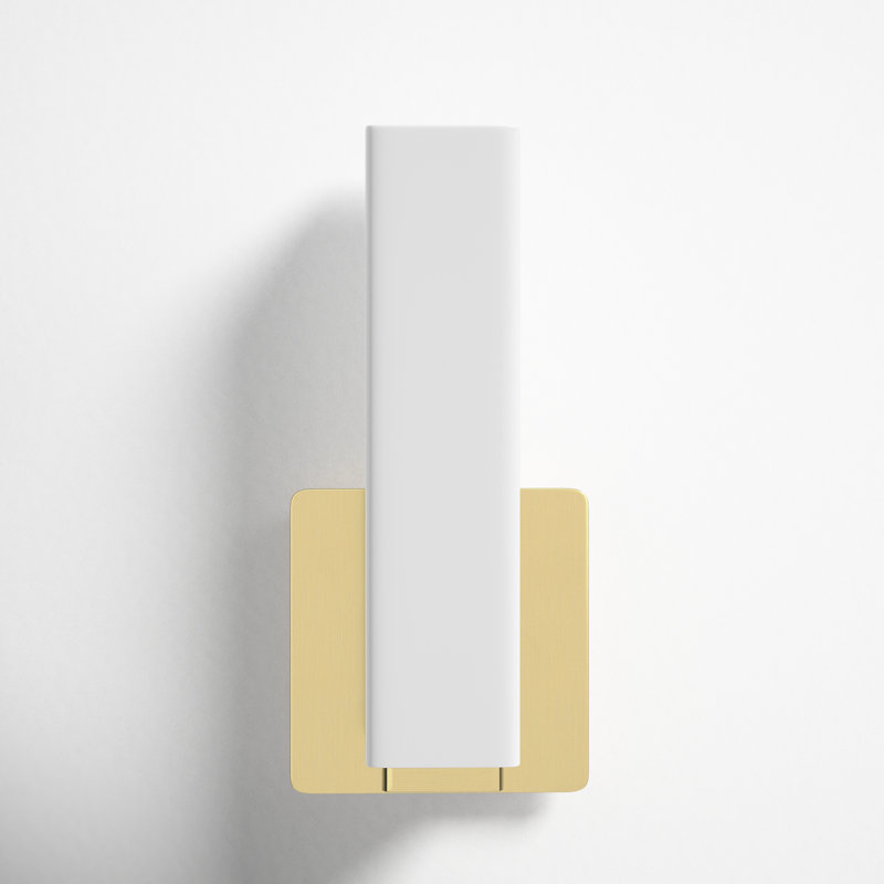 Erby Dimmable LED Wall Sconce, 2700K, Brushed Brass, 11" H x 5" W x 3" D