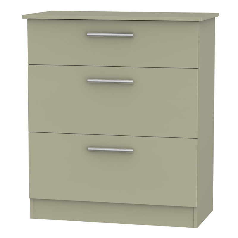 Fully Assembled Lyman 3 Drawer 76.5Cm W Chest, Mushroom