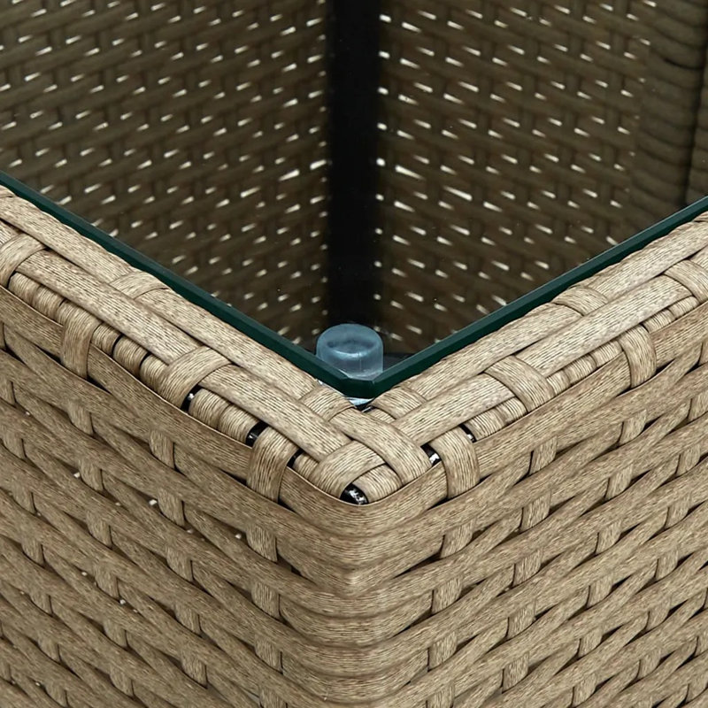 Faize Square Outdoor Coffee Table , 41.5cm cm W 41.5cm cm D, Beige