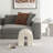 Modern Arch Shaped Plush Ottoman Foot Stool-1146775658