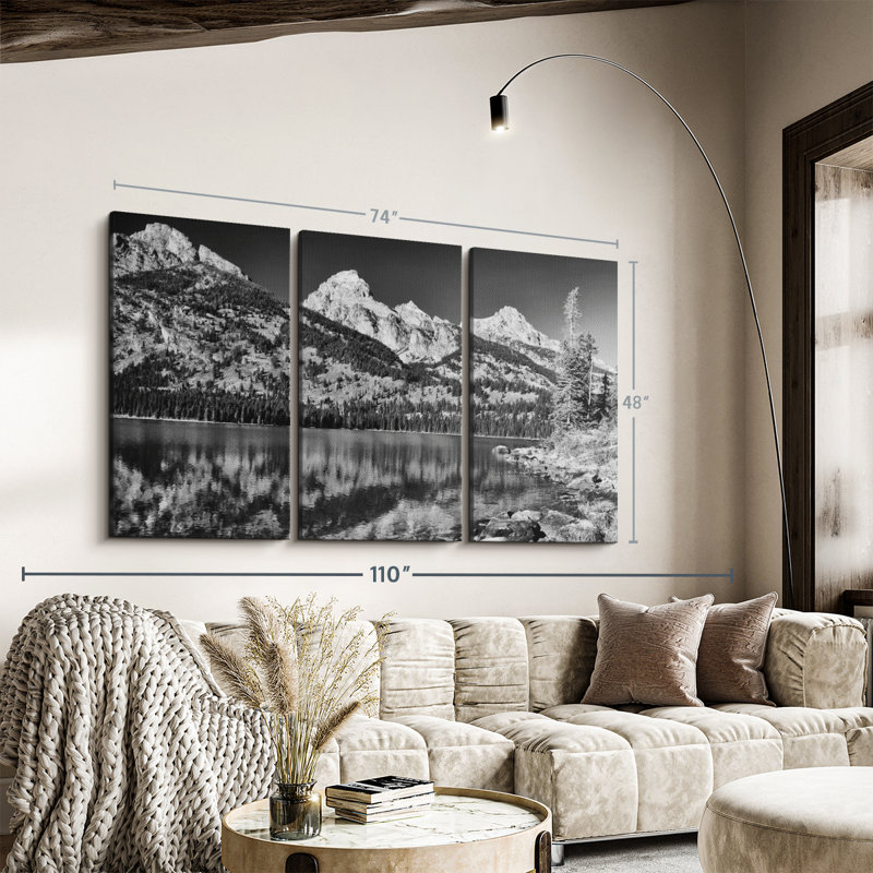 «Scenic Grand Teton», 3 pièces, H 48 po x l 74 po x P 1,25 po