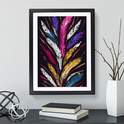 Drip Feathers No.1 - Framed Print