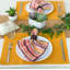 Ensemble de 12 serviettes de table en tissu tissé à rayures Salsa-22426487