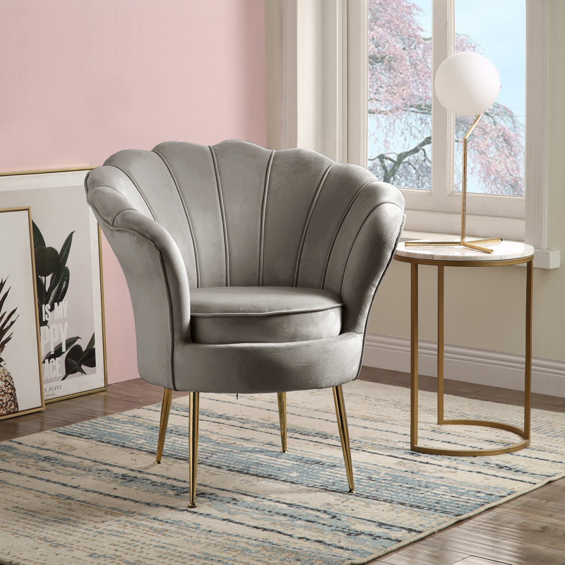 Jaonna Velvet Club Chair, Pink