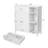 Storage Cabinet With Drawer, 3 Open Compartments, Adjustable Shelves