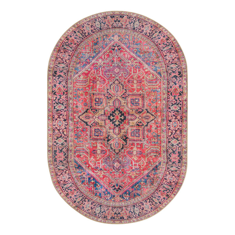 Prague Chenille Oriental Indoor Rug, Oval 4'1" x 6'1"