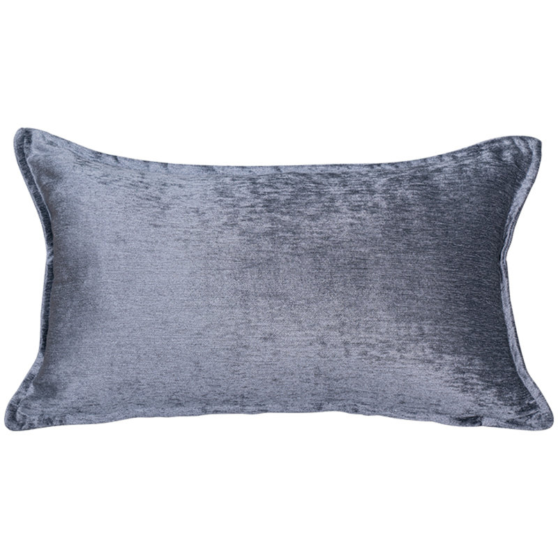 Nicole Rectangular Chenille Pillow Cover & Insert, Charcoal