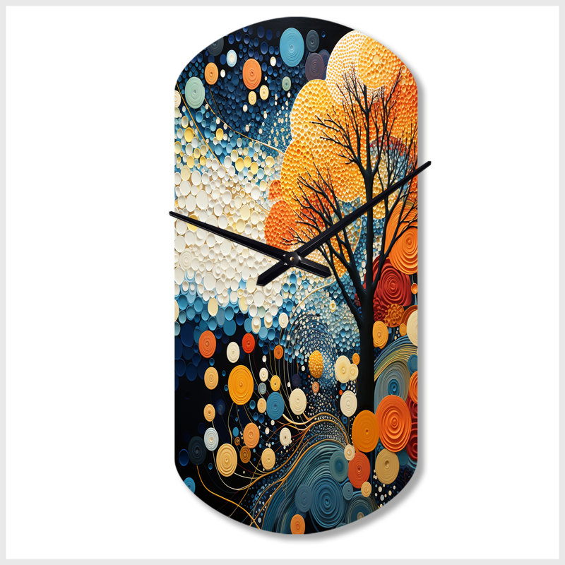 Horloge murale colorée Mid Century, Petit