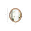 Miroir mural rond avec cadre en bois