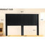 Tête de lit très grand en bois - 80,2 po de largeur, style moderne, panneau cannelé mural, conception à oreilles, chêne noir, aspect véritable élégant, sculpture 3D contemporaine, utilisation polyvalente, conception large facile à assembler