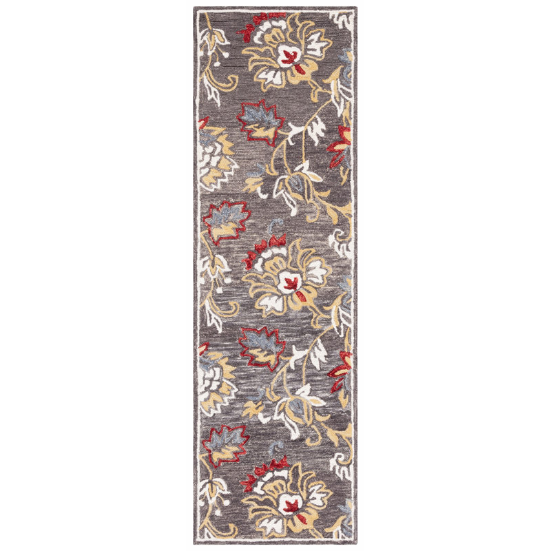 Windon Hand Tufted 0.8 Wool 0.2 Cotton Floral Rug, Runner 2'3" x 8'
