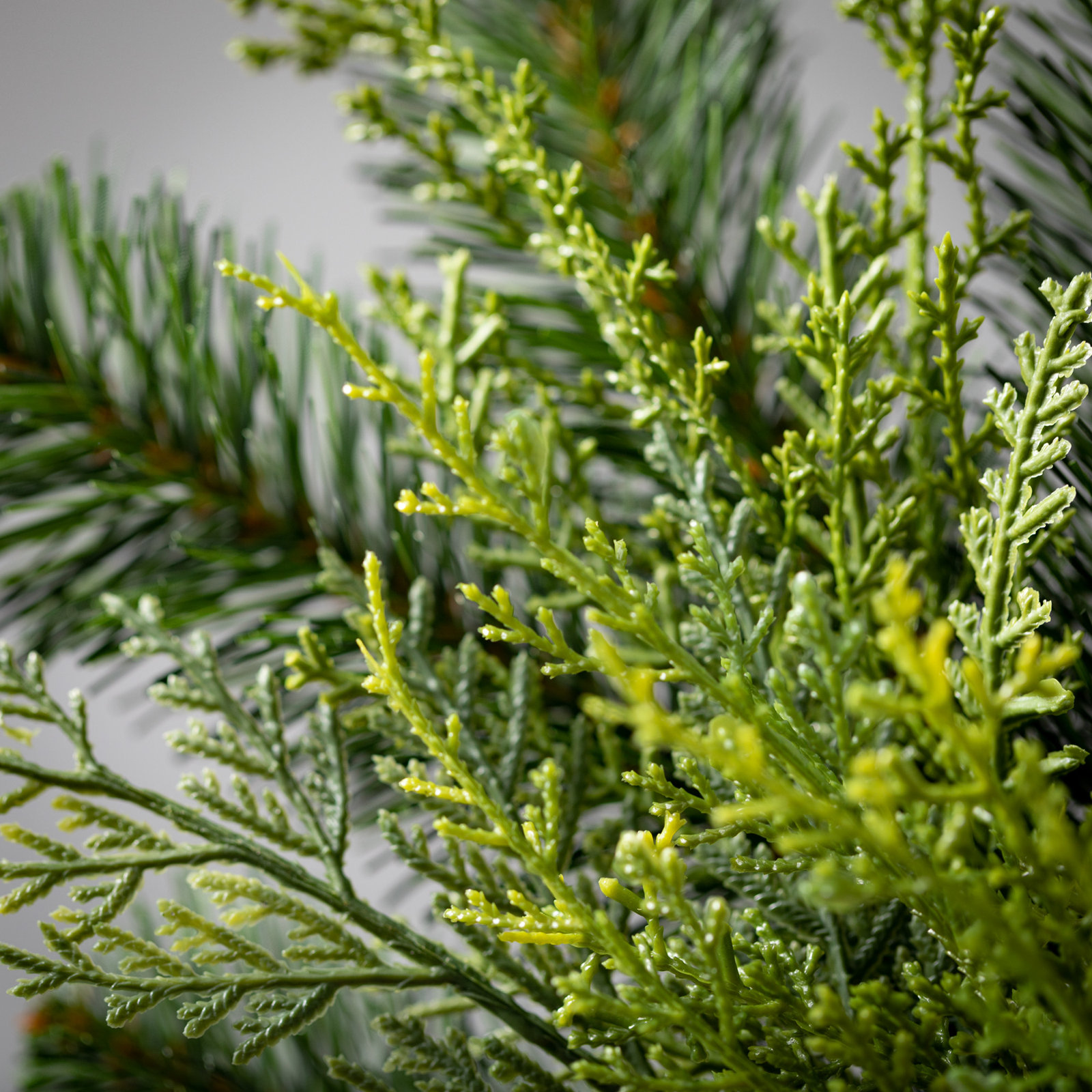 Faux Fir Wreath, 12" H x 12" W x 3" D