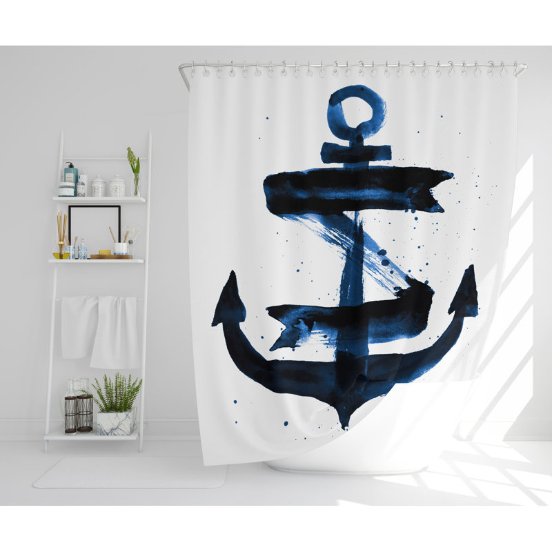 Lorenzo 2 Piece Polyester Shower Curtain Set, 168cm H x 168cm W