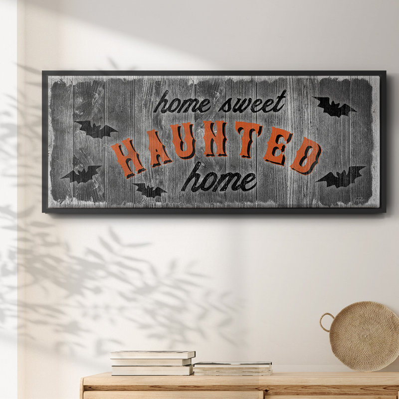 Home Sweet Haunted - toile encadrée, H 8 po x l 20 po