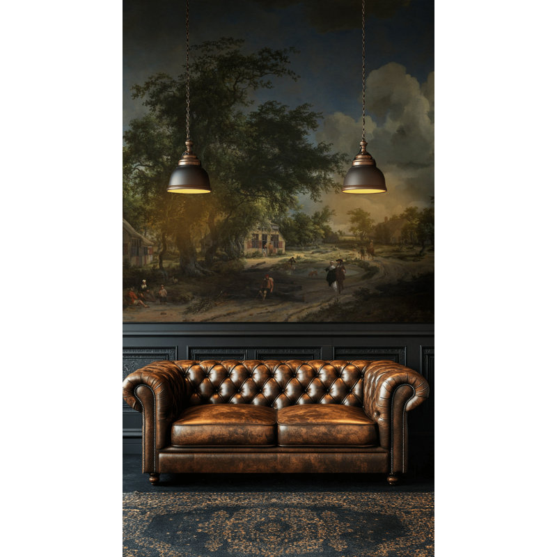 Papier peint paysage champêtre Country Cottage, L 140 po x L 108 po