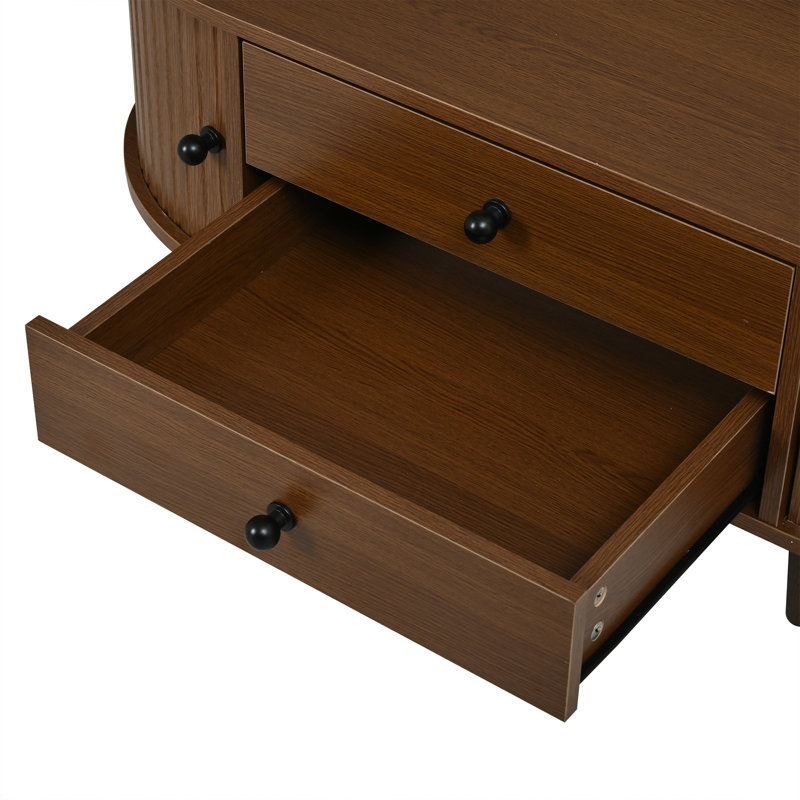 Oval Coffee Table with Storage