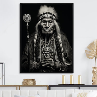 Impression sur toile, "Native American Wisdom Of Ancestors I"