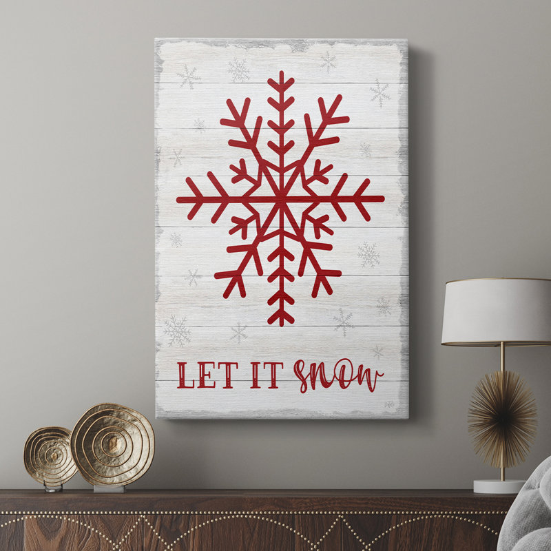 Let It Snow Snowflake - galerie Cavas sur mesure, H 27 po x l 18 po