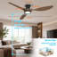 Ventilateur de plafond encastré 52 po avec lumière DEL et télécommande Jacara (ensemble de 2)-1792665220